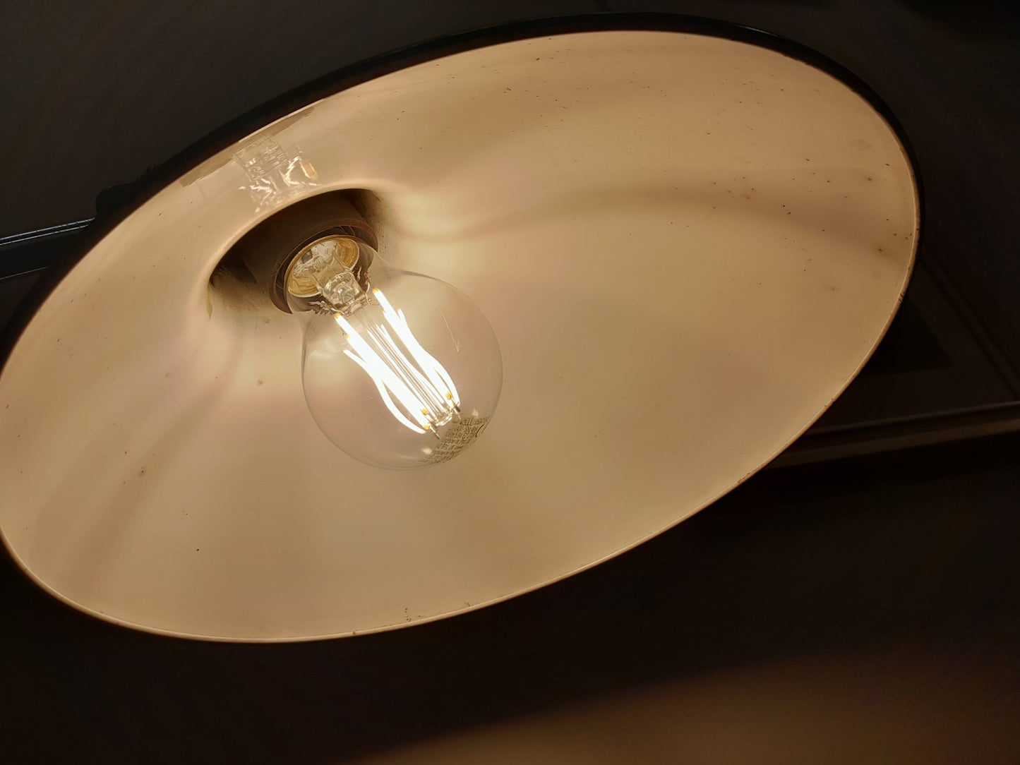 An original 1950s Kaiser Idell lamp, model 6786 Emerald Green, designed by Christian Dell