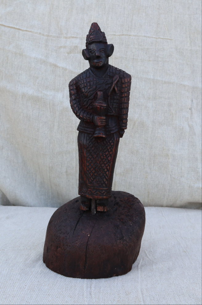 Antique Napalese wooden carving of a Shamanic Ancestor Guardian