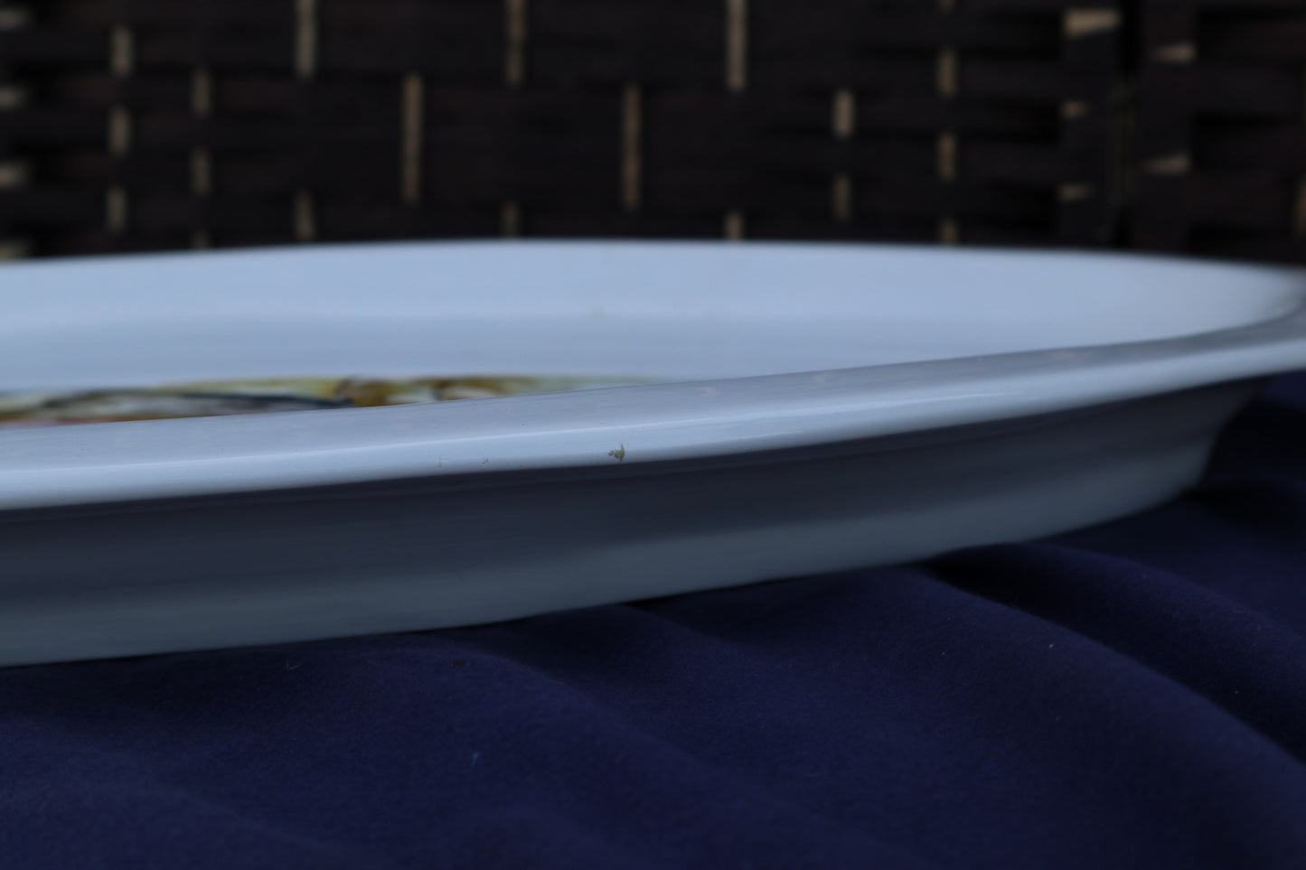 Very large mid-century handpainted Italian fish platter