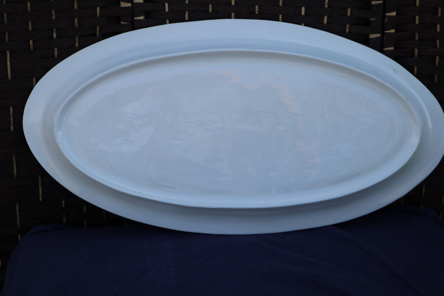 Very large mid-century handpainted Italian fish platter