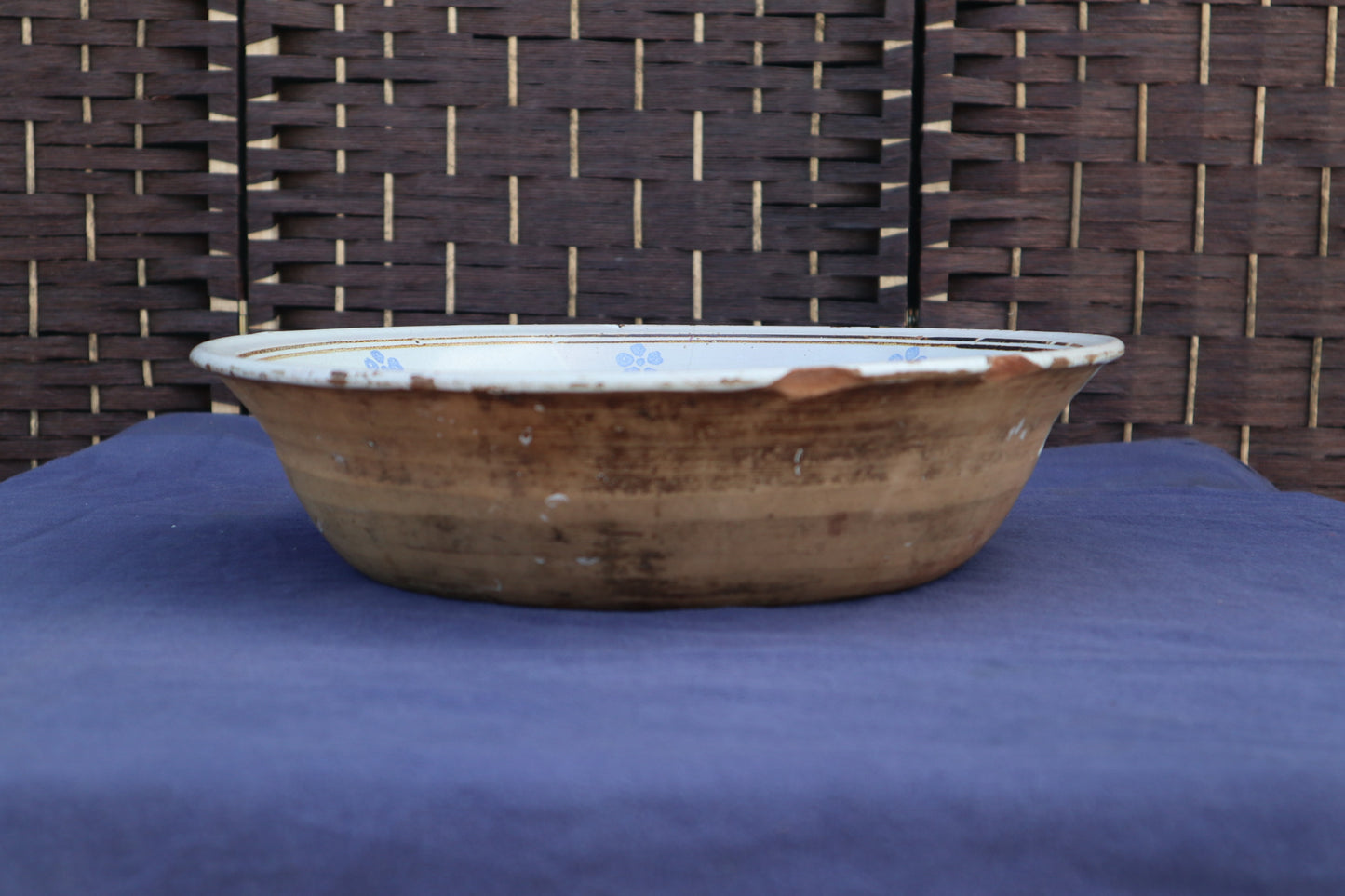 Large antique Italian Puglian terracotta bowl