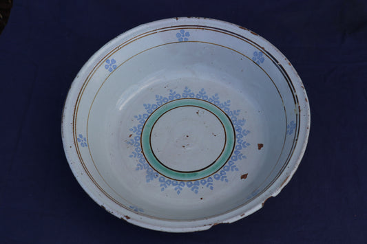 Large antique Italian Puglian terracotta bowl
