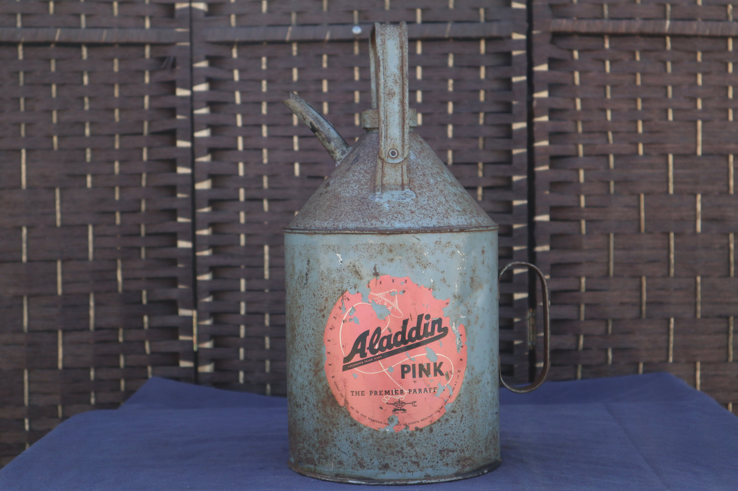 Vintage original Aladdin Pink Paraffin can