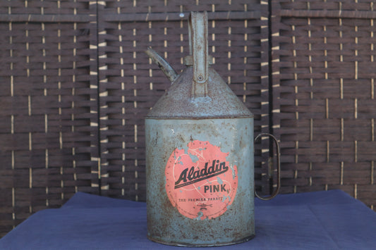 Vintage original Aladdin Pink Paraffin can
