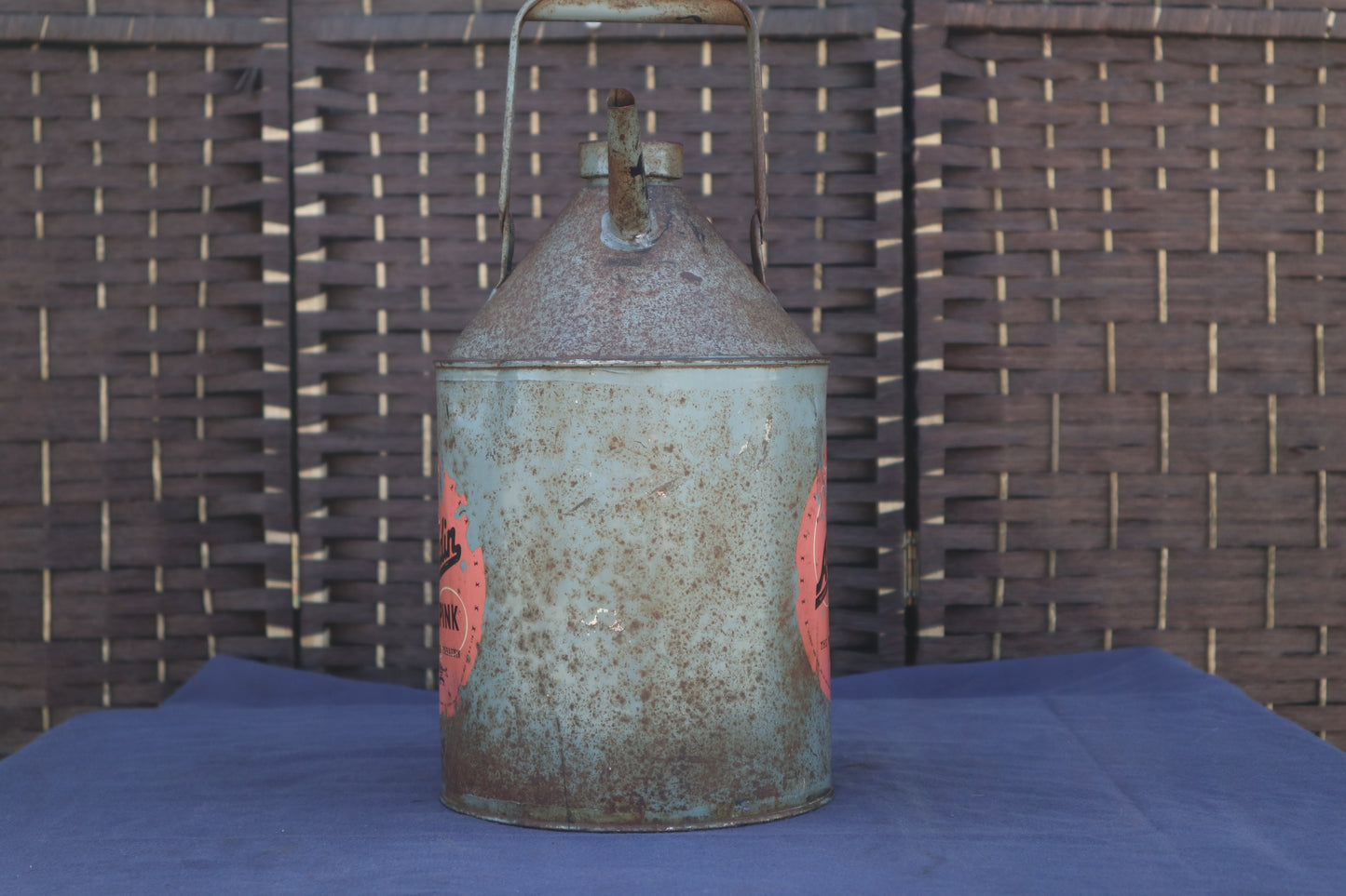 Vintage original Aladdin Pink Paraffin can