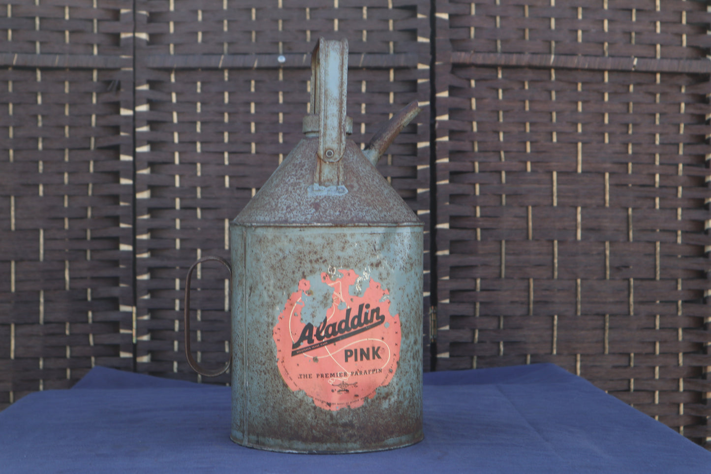 Vintage original Aladdin Pink Paraffin can
