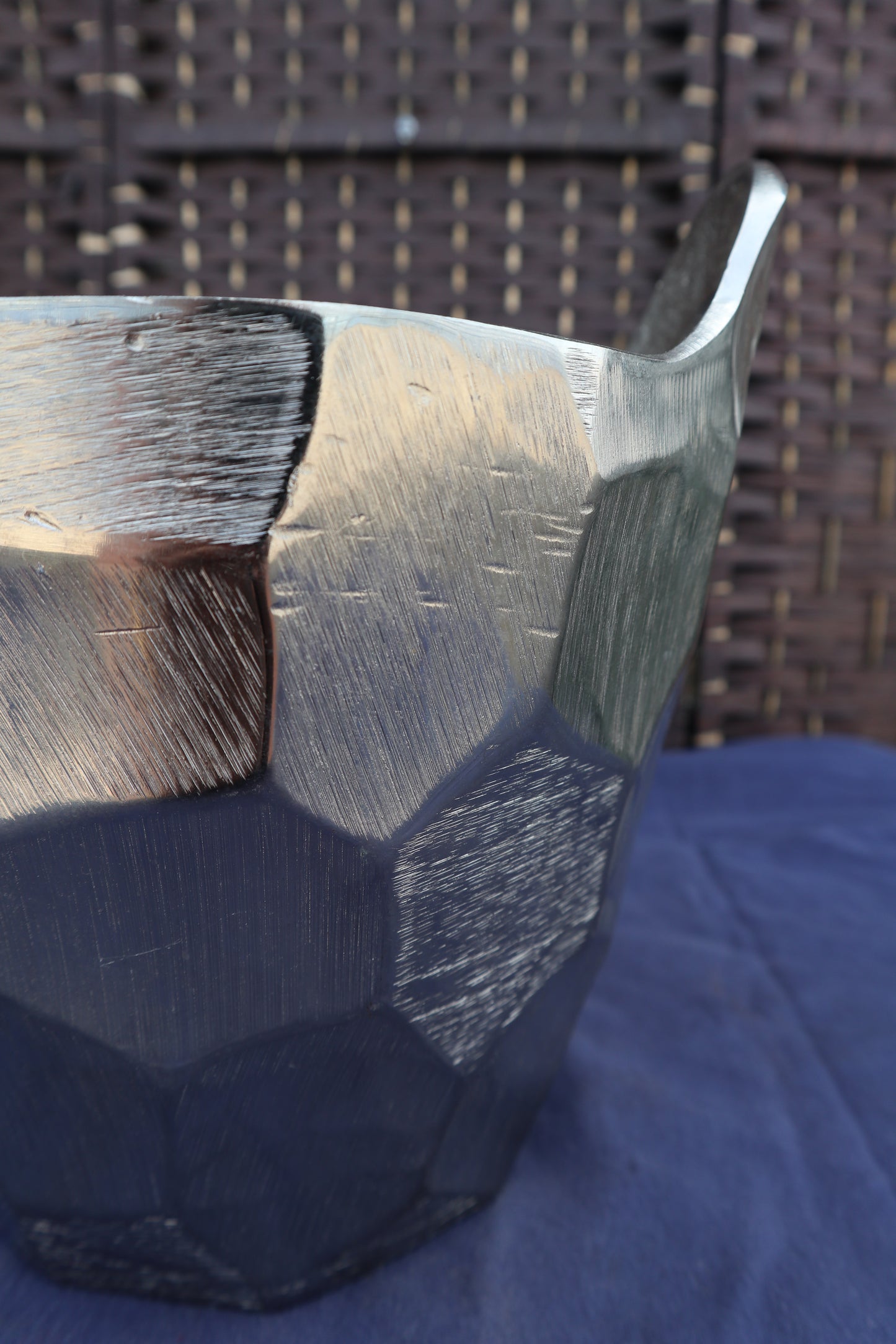 Modernist aluminium ice bucket