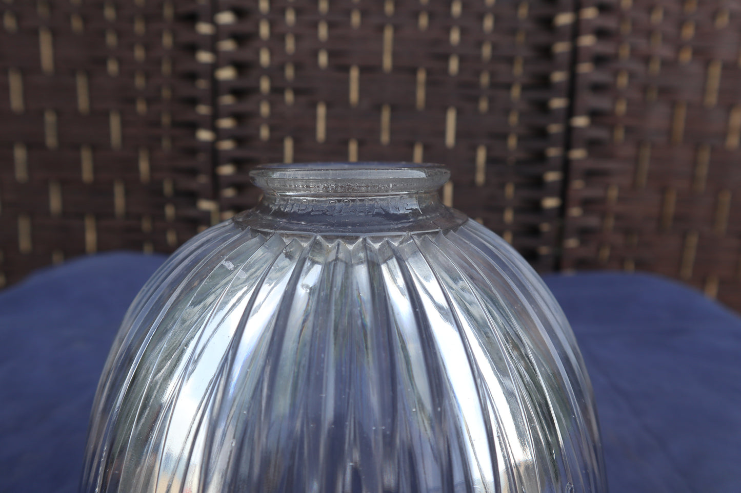 Antique Holophane ceiling pendant light
