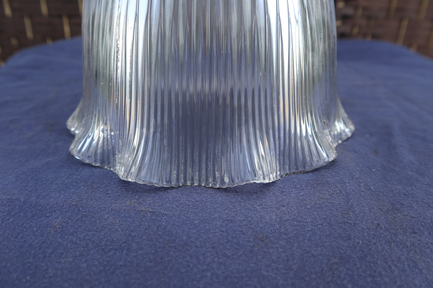 Antique Holophane ceiling pendant light