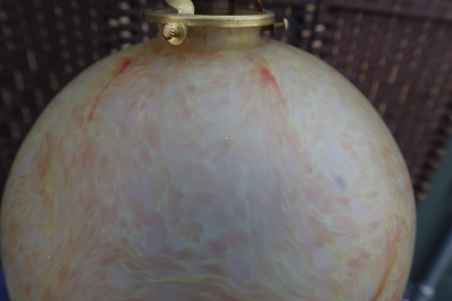 French Art Deco glass beaded lightshade
