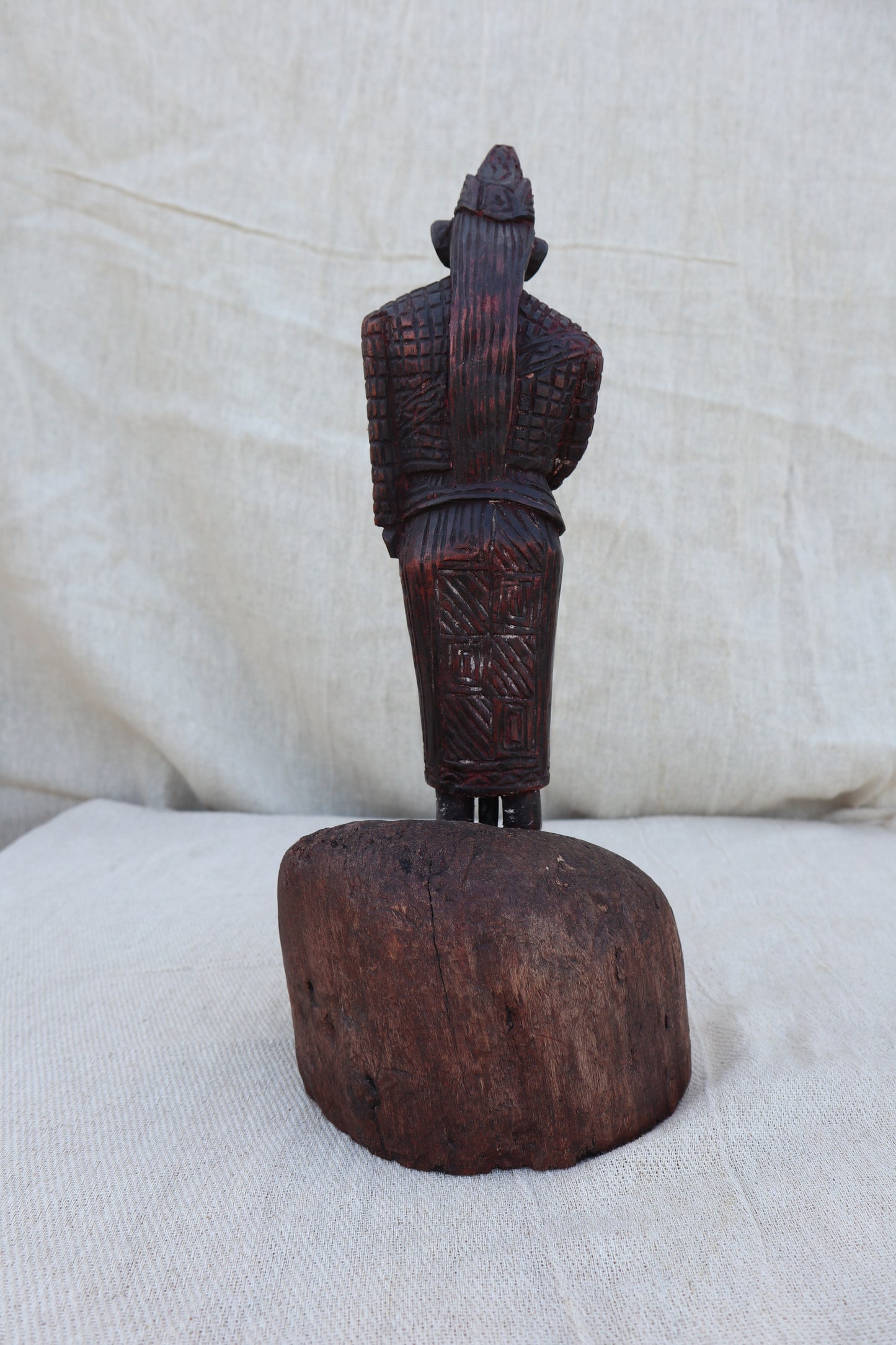 Antique Napalese wooden carving of a Shamanic Ancestor Guardian