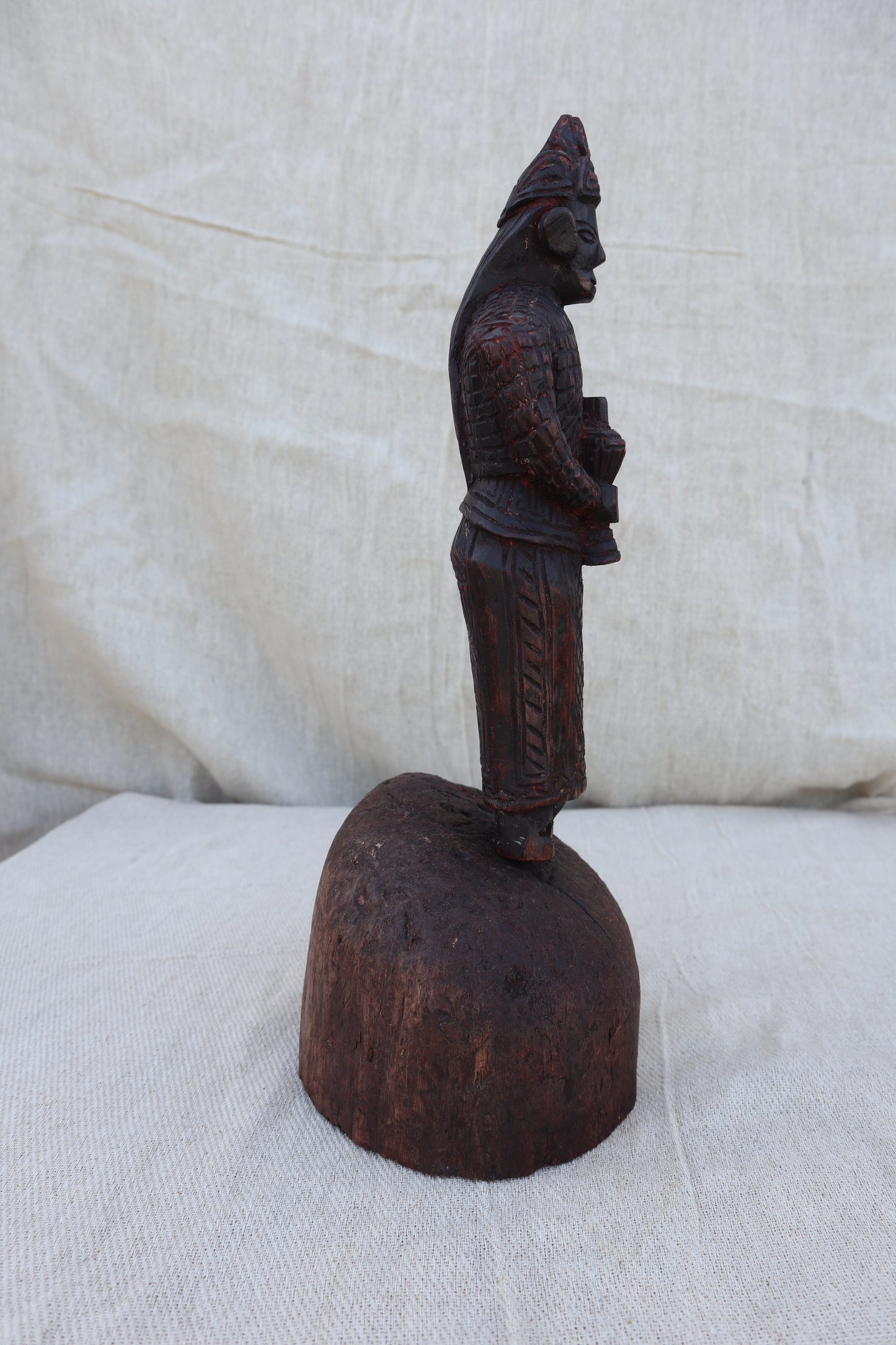 Antique Napalese wooden carving of a Shamanic Ancestor Guardian