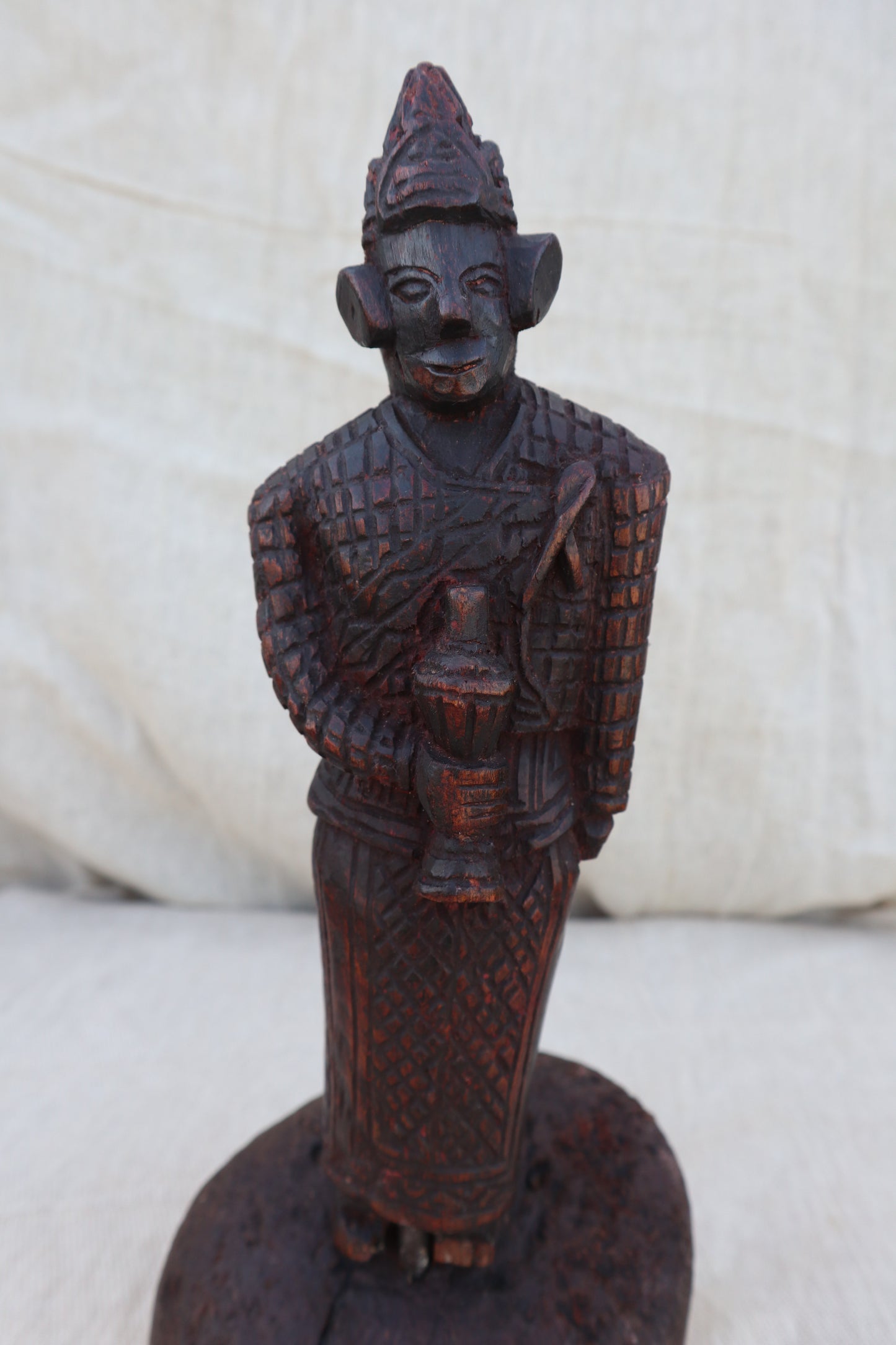 Antique Napalese wooden carving of a Shamanic Ancestor Guardian