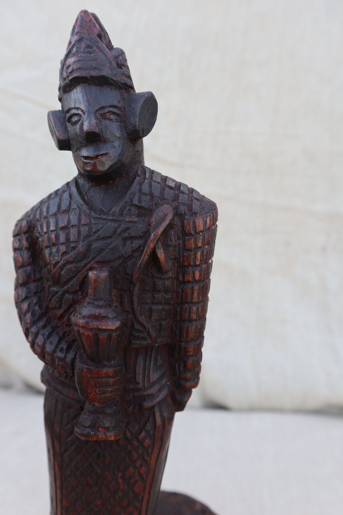Antique Napalese wooden carving of a Shamanic Ancestor Guardian