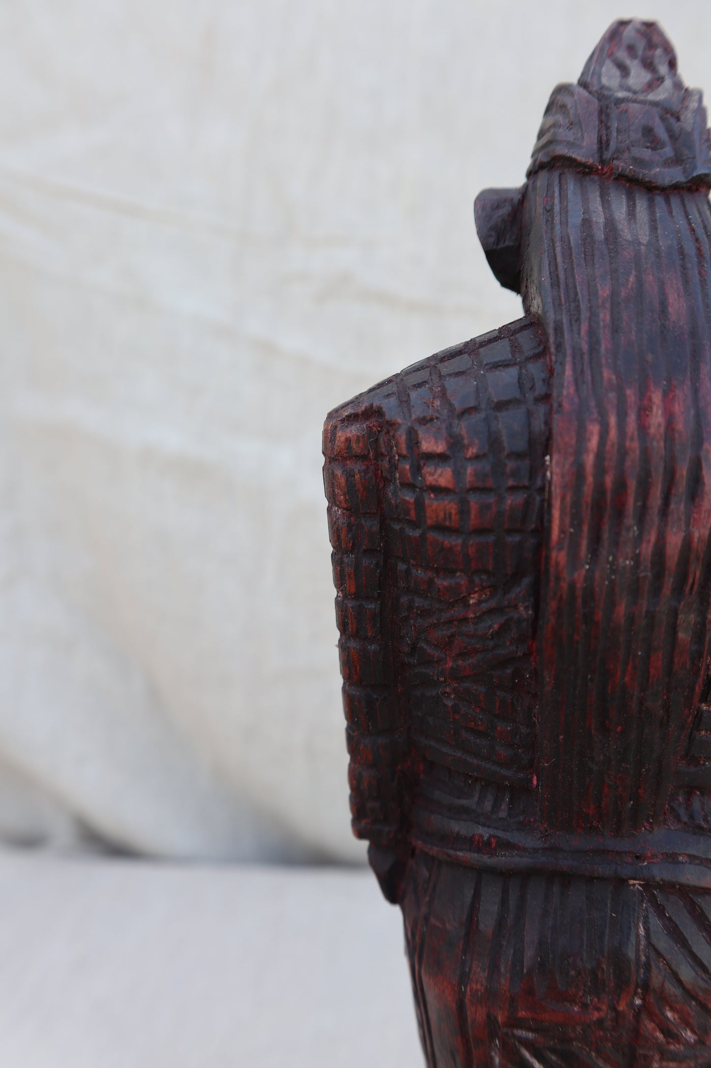 Antique Napalese wooden carving of a Shamanic Ancestor Guardian