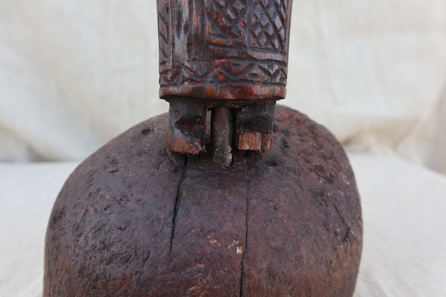 Antique Napalese wooden carving of a Shamanic Ancestor Guardian