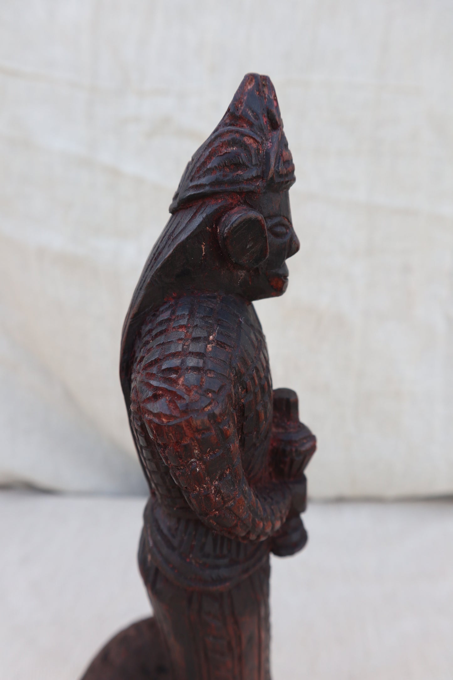 Antique Napalese wooden carving of a Shamanic Ancestor Guardian