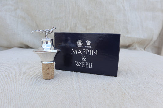 Mappin and Webb 1991 sterling silver decanter or bottle stopper, like new