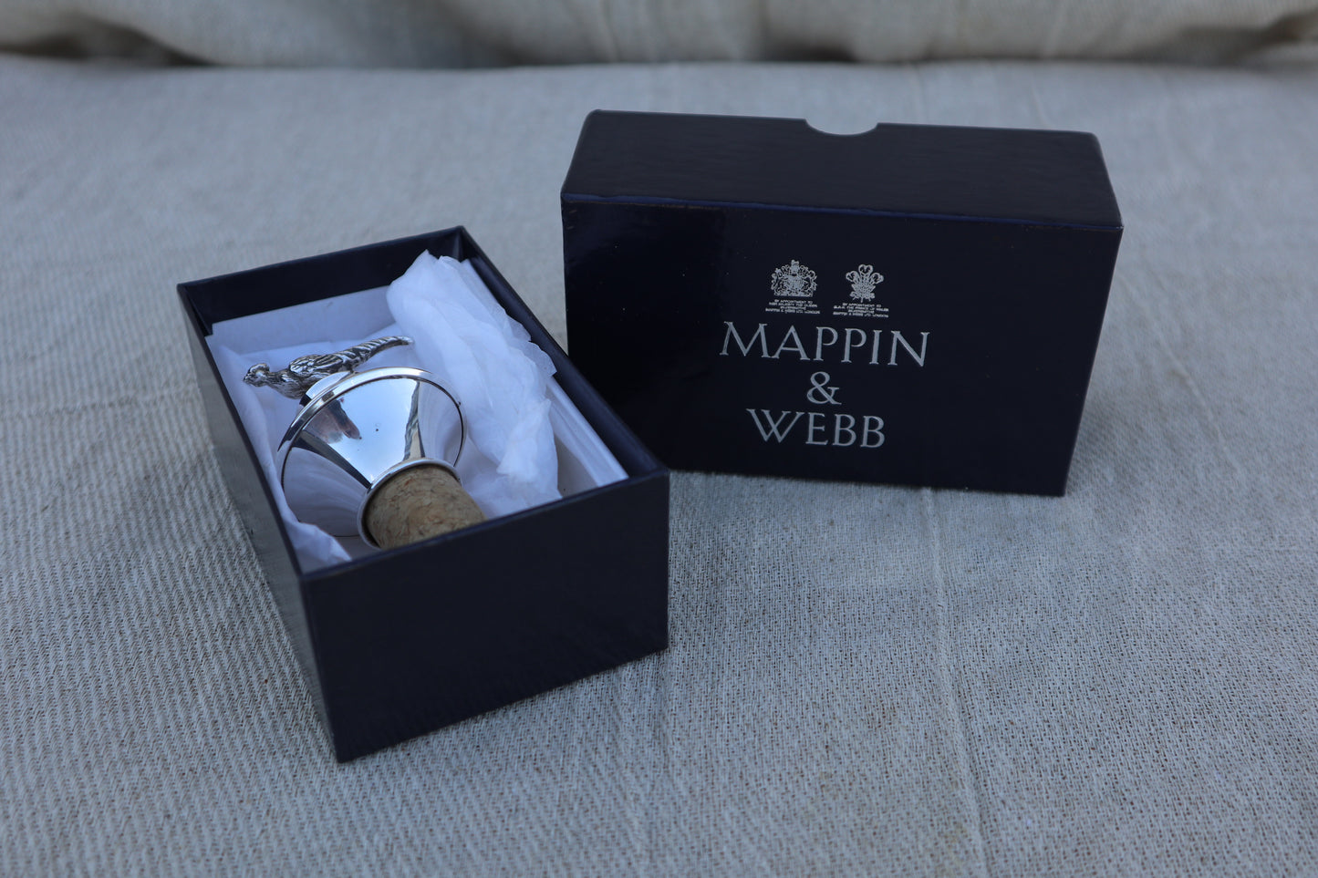 Mappin and Webb 1991 sterling silver decanter or bottle stopper, like new