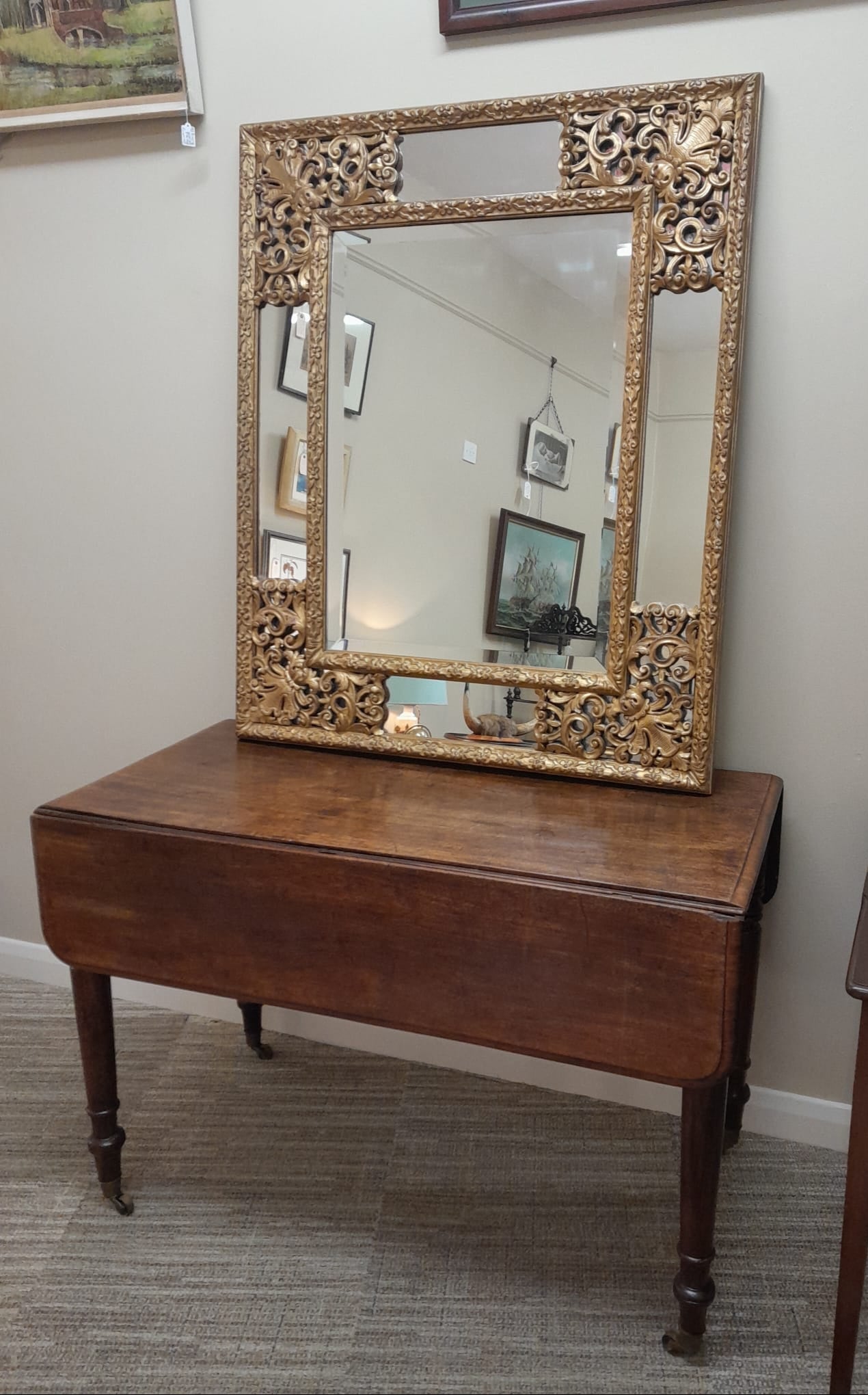 A vintage 1950/60s Italian gilt mirror, made for Harrods by C N Firenze, Florence